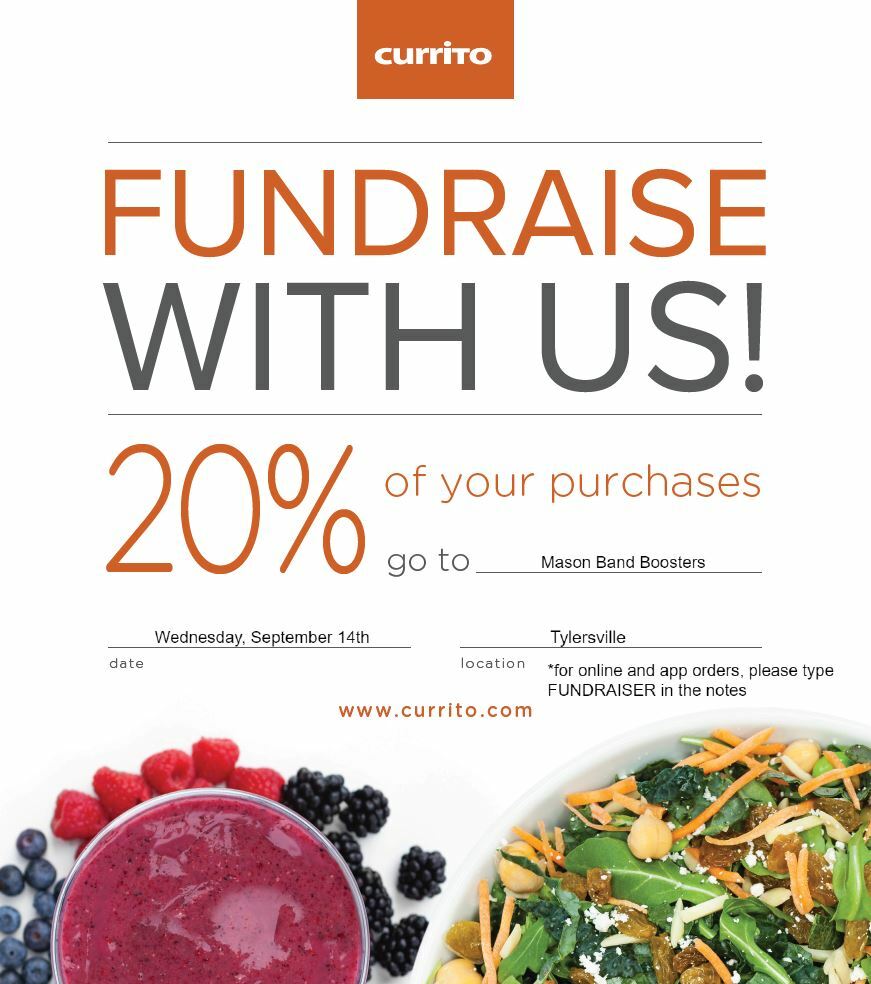 Dine & Donate Flyer from Currito